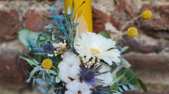 Lumanare naturala & gerbera (2)