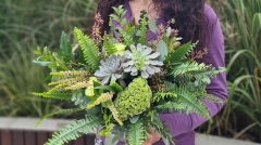 Buchet cununie all green
