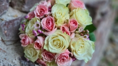 Buchet cununie trandafiri & minirosa